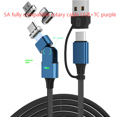 Magnetic Suction Head Data Dual-type-c Suitable For Mobile Phone Charging Cable