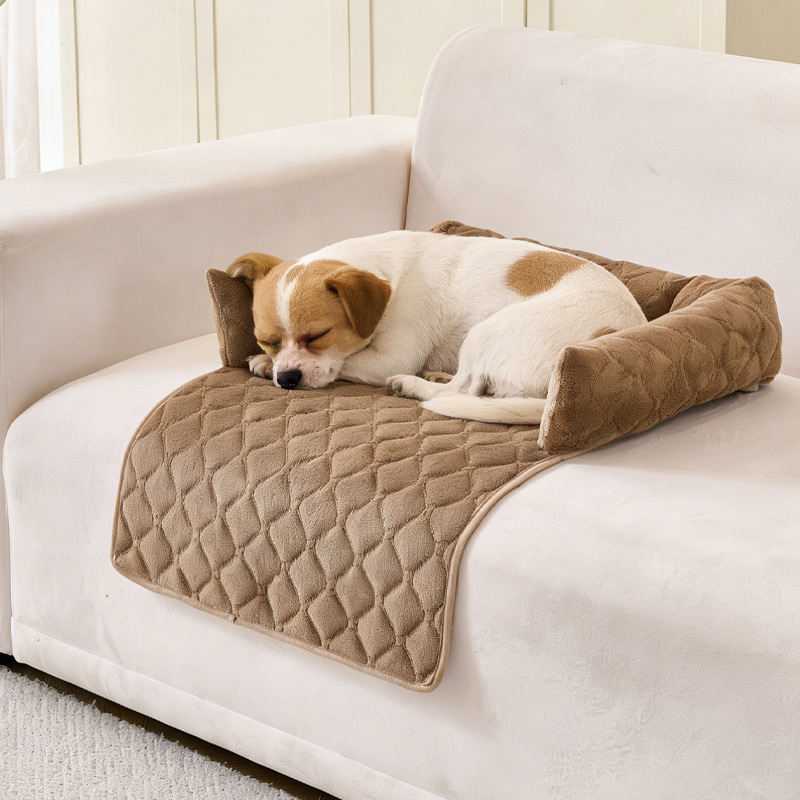 Sofa-style Calming Dog Bed, Durable Suede Pet Sofa Bed, Waterproof Sofa Cushion Pet Bed, Sofa Protection Pad Suitable For Small And Medium-sized Dogs And Cats.