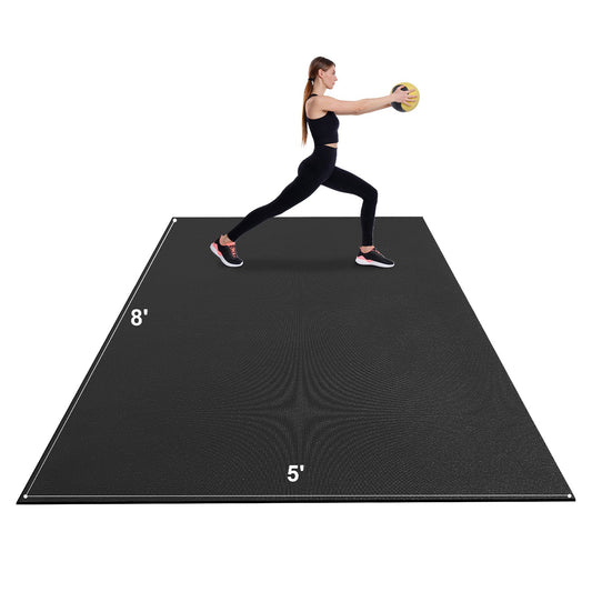 Exercise Mat, Non Slip High Density Premium Yoga Mat, Exercise Yoga Mat For Men & Women, Fitness & Exercise Mat With Bag & Carry Strap, For All Types Of Home Yoga, Pilate & Floor Workout (8x5ft)