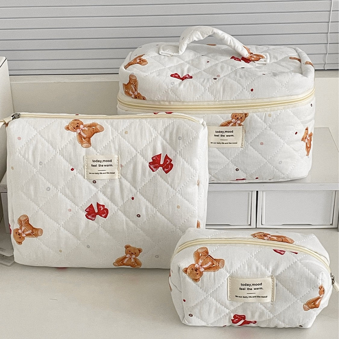 Bow-knot Flower Large-capacity Makeup Bag