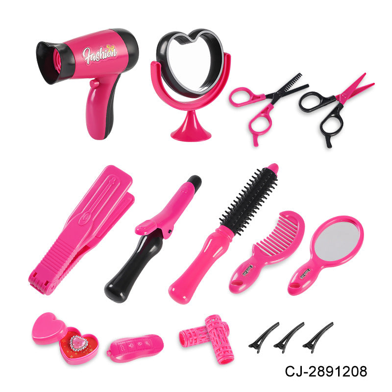 Princess Play House Hair Dryer Hair Curler Makeup Mirror Colored Box Suite