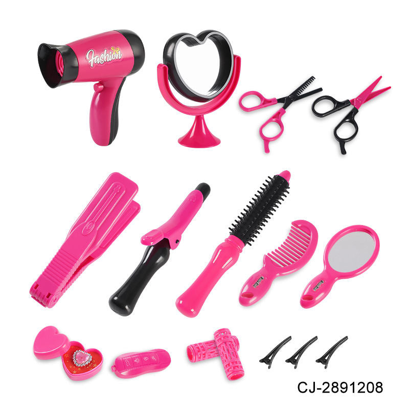 Princess Play House Hair Dryer Hair Curler Makeup Mirror Colored Box Suite