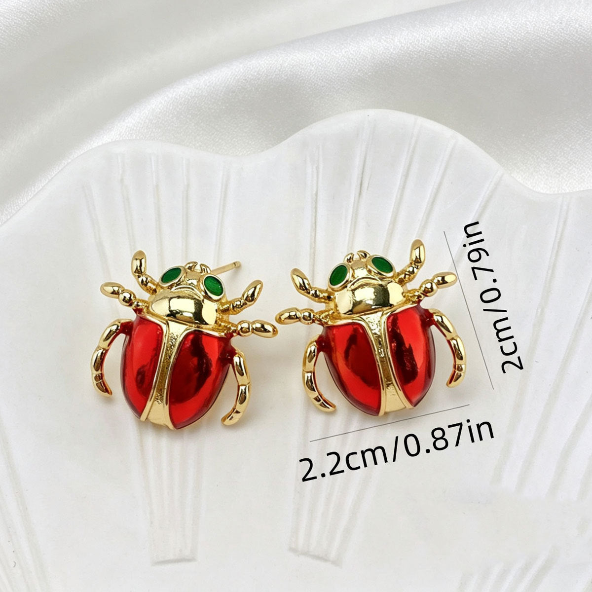 Cross-border European American Women Ear Jewelry, Unique Spider & Beetle Design Stud Earrings Inlaid Cubic Zirconia, Versatile Fashion Ear Accessories For Ladies