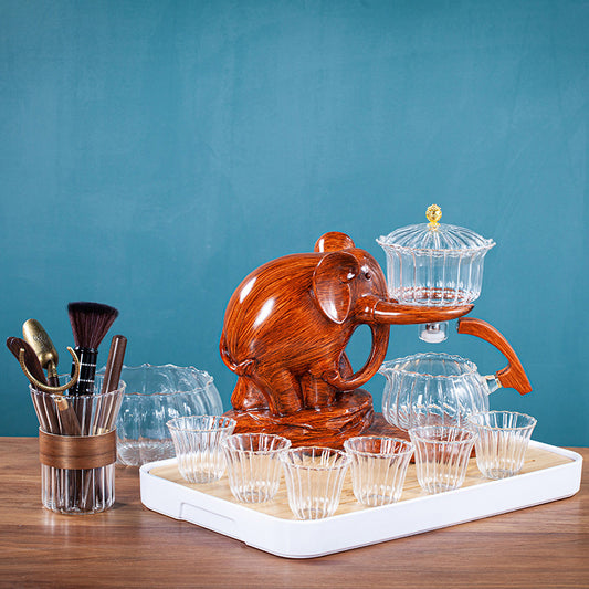 Glass Kung Fu Tea Set Home Jixiang Lazy Automatic Tea Set Office Tea Infuser Company Activity Gifts