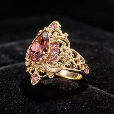 Cross-Border Best-Selling Fashion Carved Ring