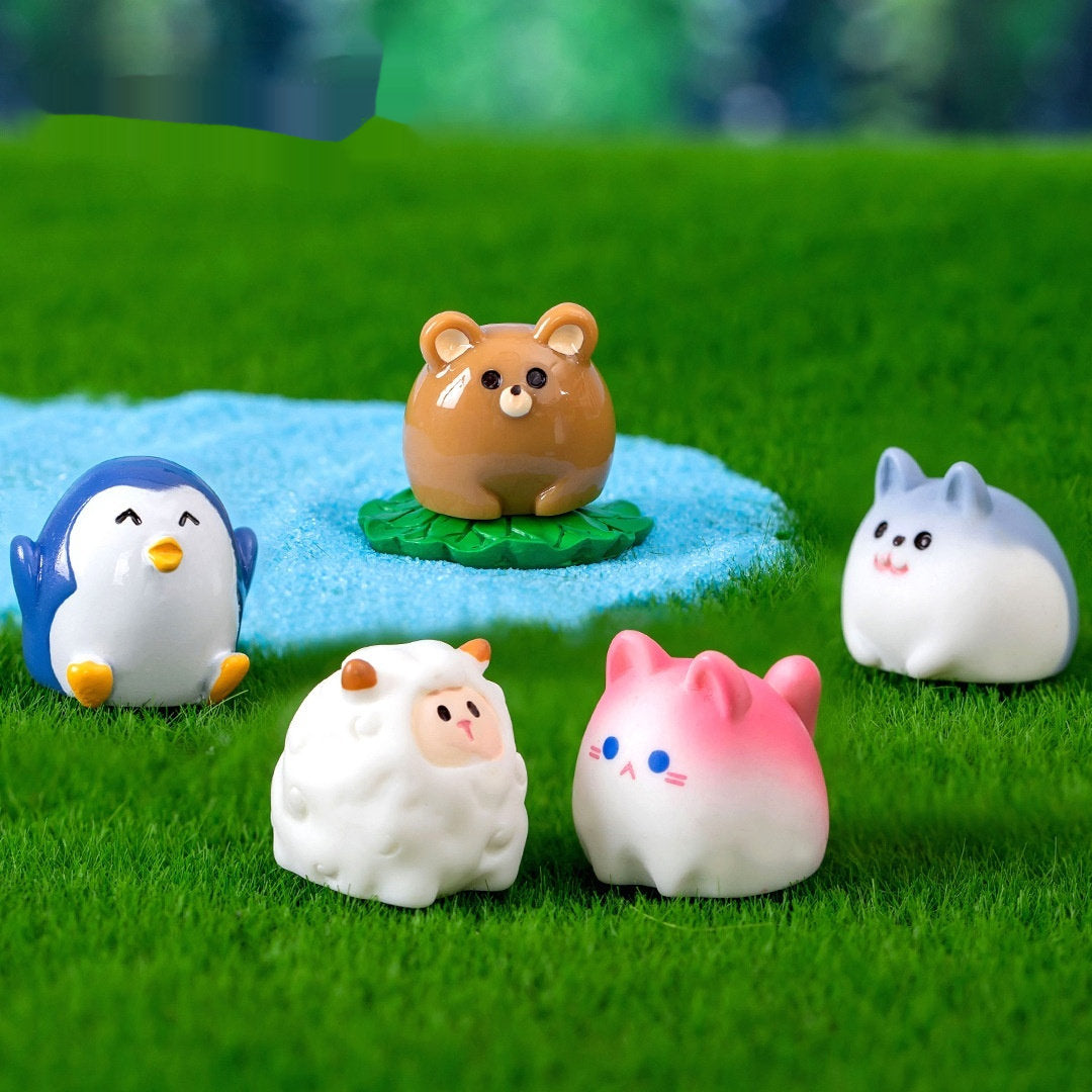 Creative Cute Round Frog Animal Doll Ornaments Accessories Desktop Small Ornaments