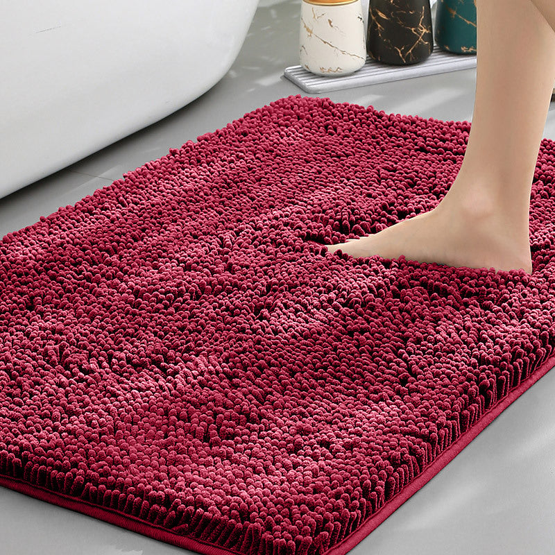 Bathroom Floor Mat, Bath Entrance Water-absorbent Carpet, Chenille Anti-slip Foot Pad