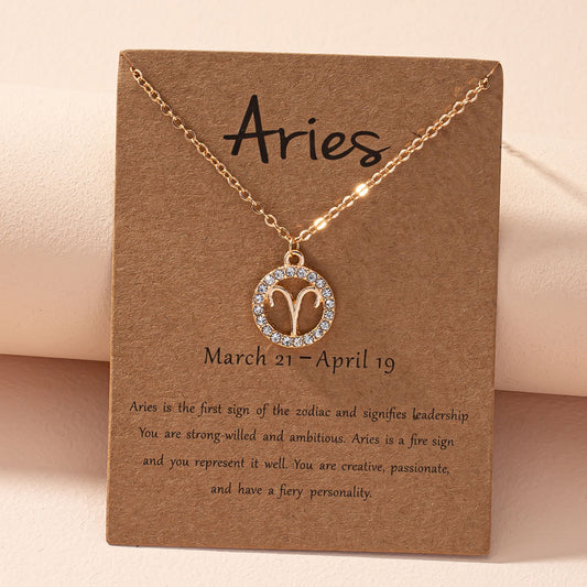 Best-selling Twelve-zodiac Pendant Necklace For Cross-border Sales