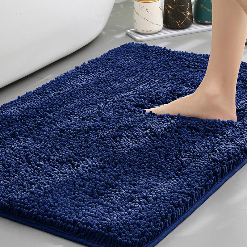 Bathroom Floor Mat, Bath Entrance Water-absorbent Carpet, Chenille Anti-slip Foot Pad