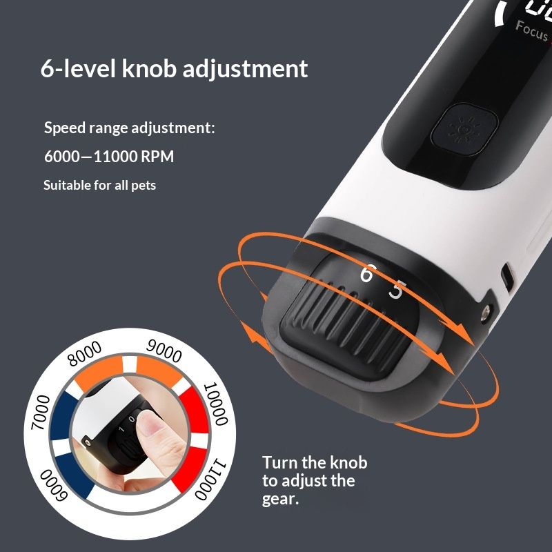 Portable Home Electric Pet Nail Grinder With LED Light