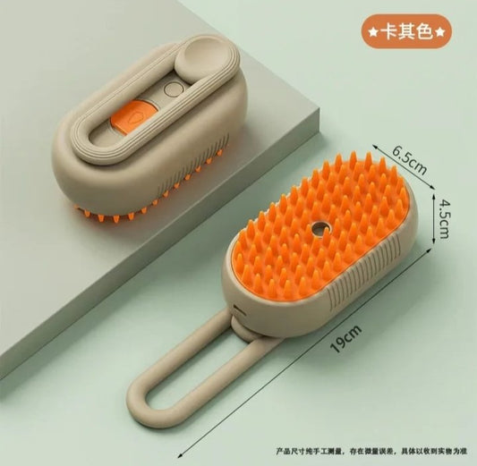 Electric Spray Pet Brush Grooming Comb With Steamer For Loose Hair Removal