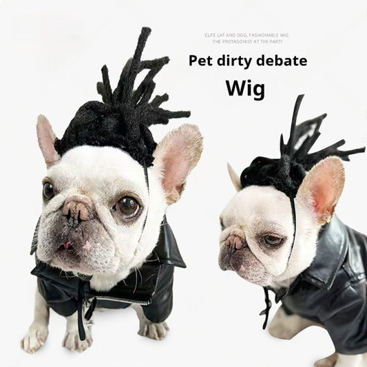 Pet French Wig Dreadlocks Prop Headpiece