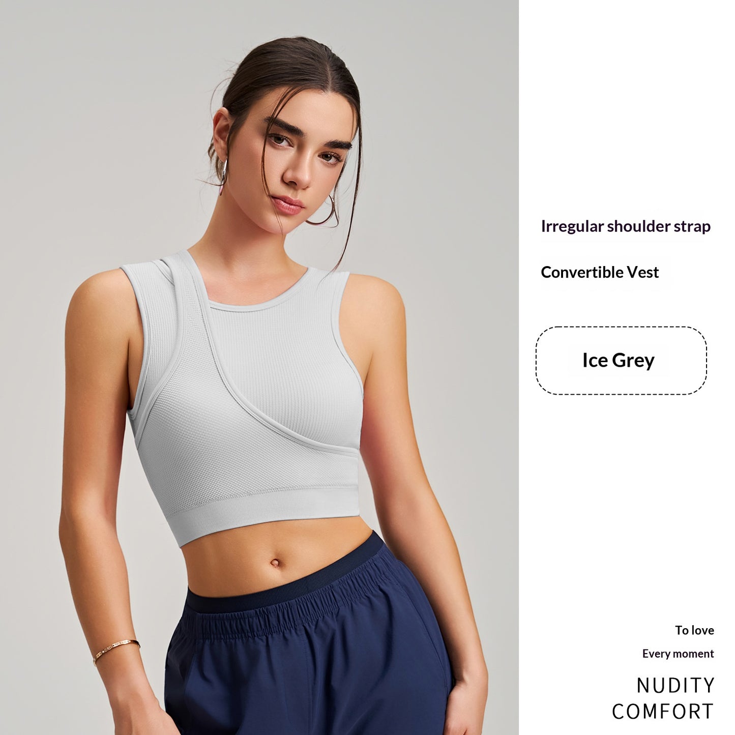 New Stunning Integrated Sports Bra Tank Top For Women, Shockproof Yoga & Fitness Top, Wearable Outside For Workouts
