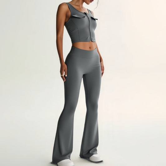 Yoga Workout Beauty Back High Waist Hip Lift Tight Belly Trimming Sports Suit