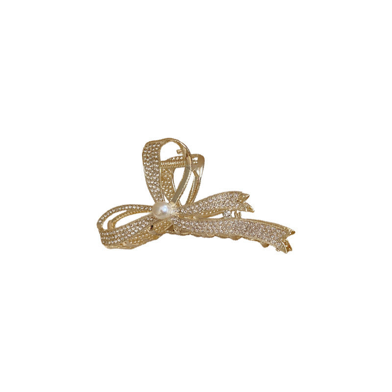 Diamond-encrusted Pearl Wheat-spike Lily-of-the-valley Tassel Hair Clip