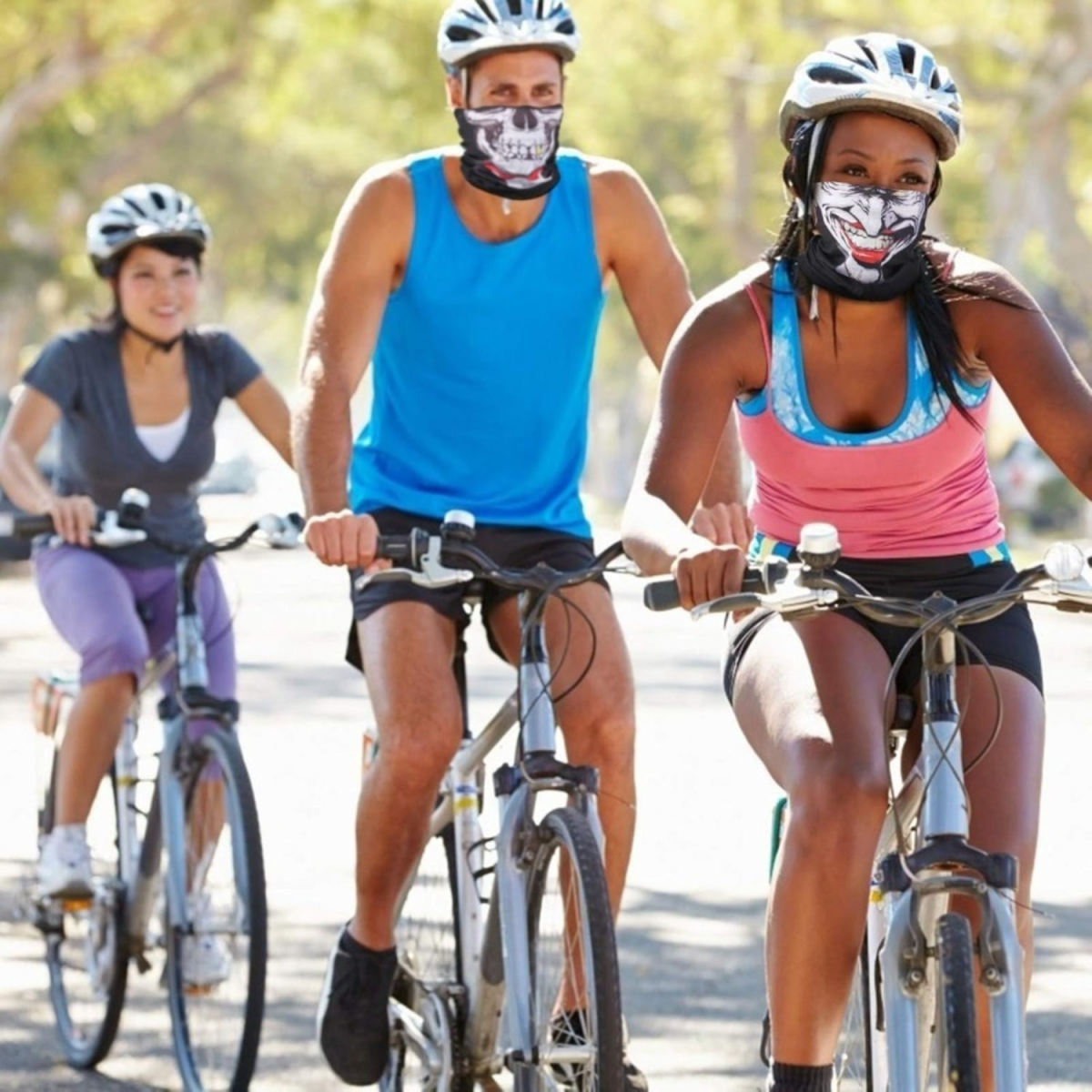 Set Of 2 Motorcycle Masks Made Of Breathable Polyester, Lightweight Balaclavas For Summer, Face Masks For Biking, And An Outdoor Party Accessory Set