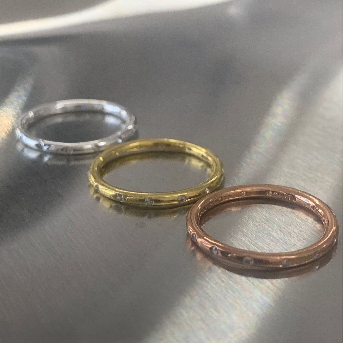 Cross-Border Korean Style Simple Hot-Selling Rhinestone Plain Rings, Trendy Thin Rings For Couples, European And American Jewelry, Versatile Rings Wholesale