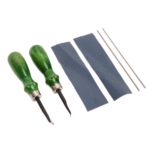 Edge Skiving Beveler Tools Incisive High Hardness Wooden Handle 2 Sizes Leather Craft Edge Cutting Tool For DIY Leather
