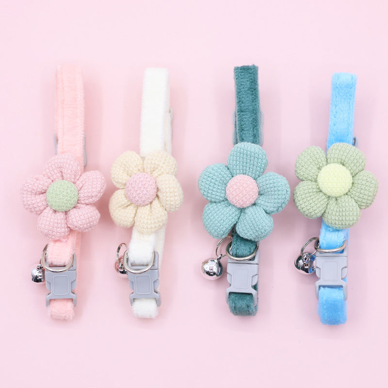 Cute Cartoon Flower Pet Collar And Leash
