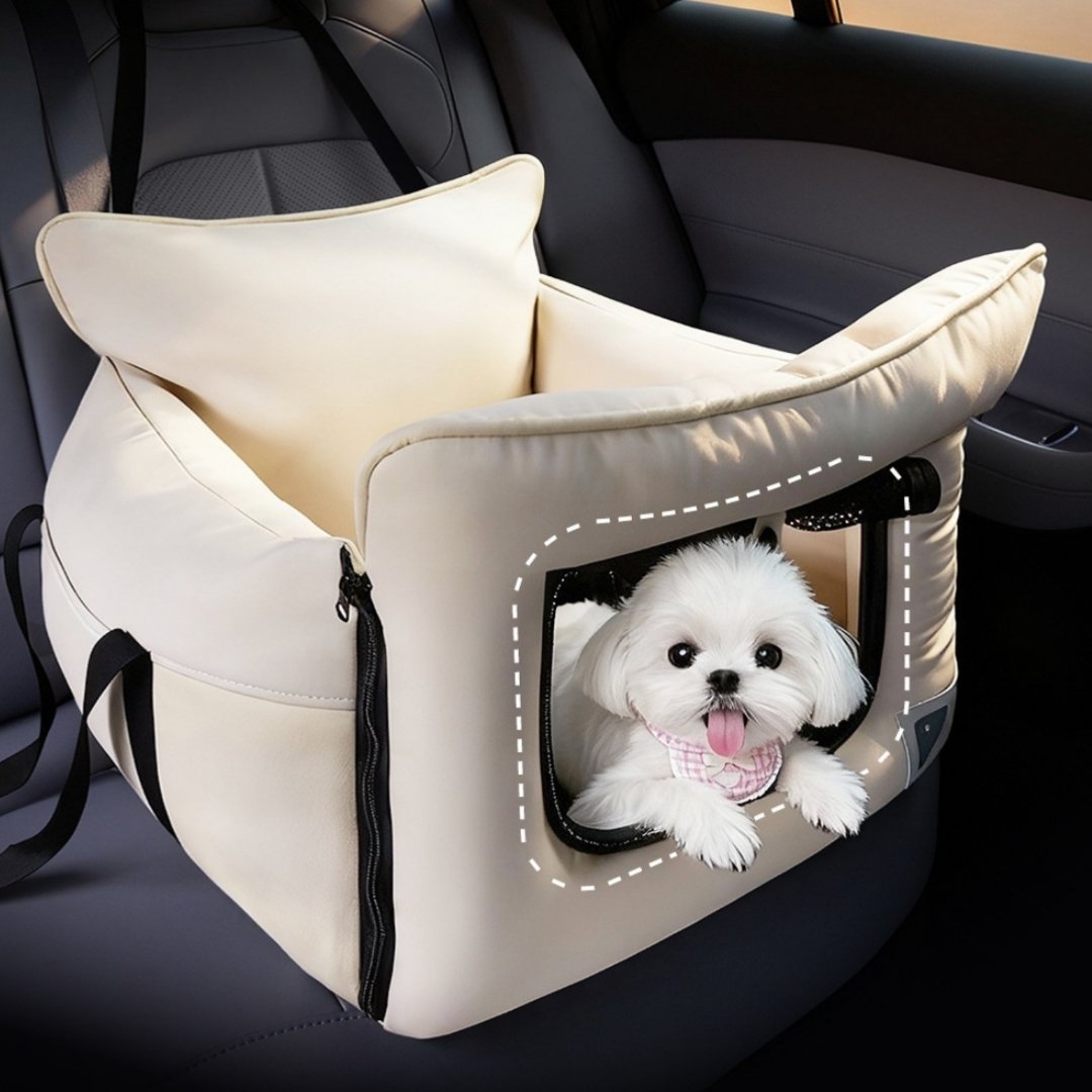 Pet Car Kennel Detachable And Washable Car Travel Carrier Seat-Mounted Accessory