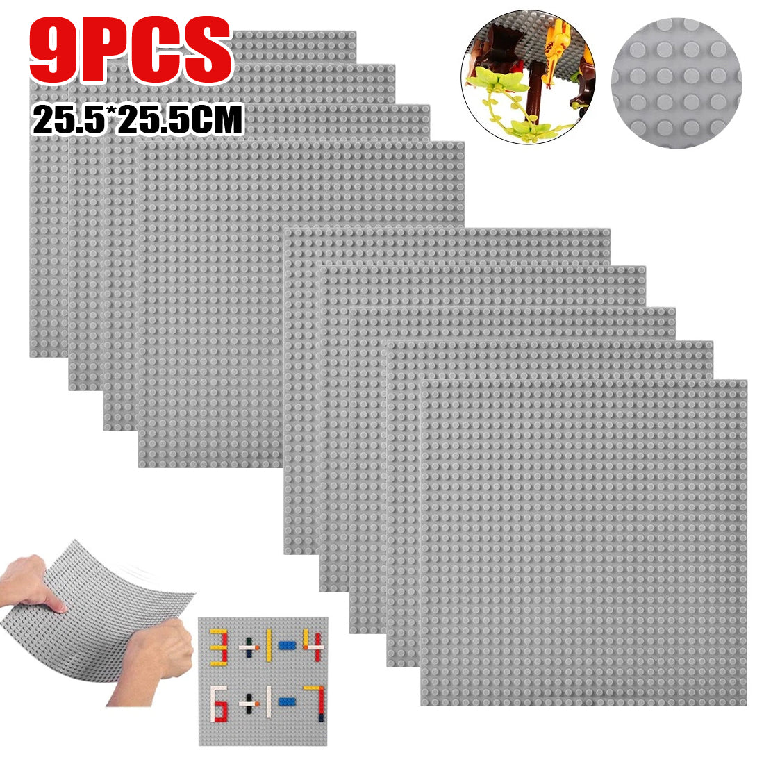 9pcs  Baseboard, Educational Accessories, Toy Baseboard, Wall Base