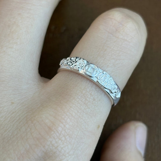 1pc 999 Sterling Silver Pixiu Coin Open Ring, Retro Lucky Style, Perfect For Daily Wear And Valentine's Gift