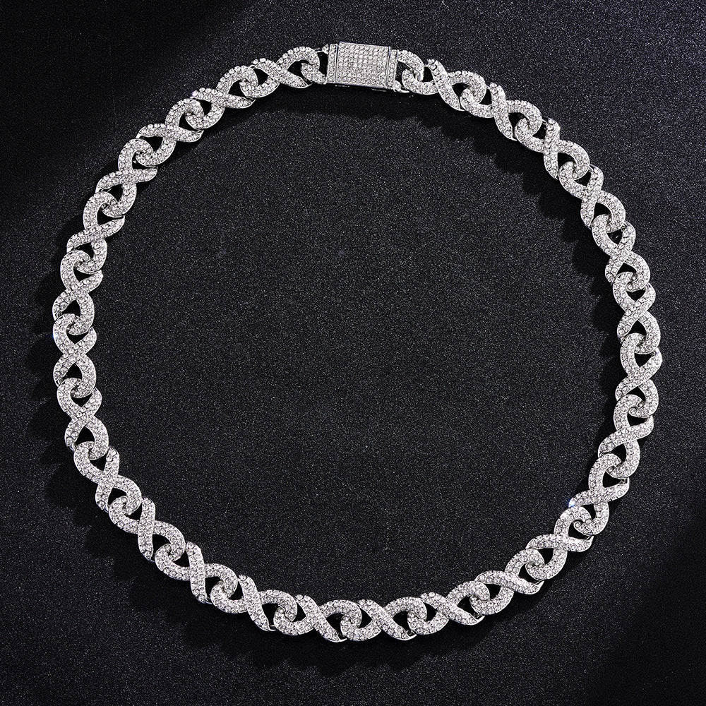 8-shaped Cuban Chain, Hip-hop Rap, Hip-hop Street Fashion Accessories