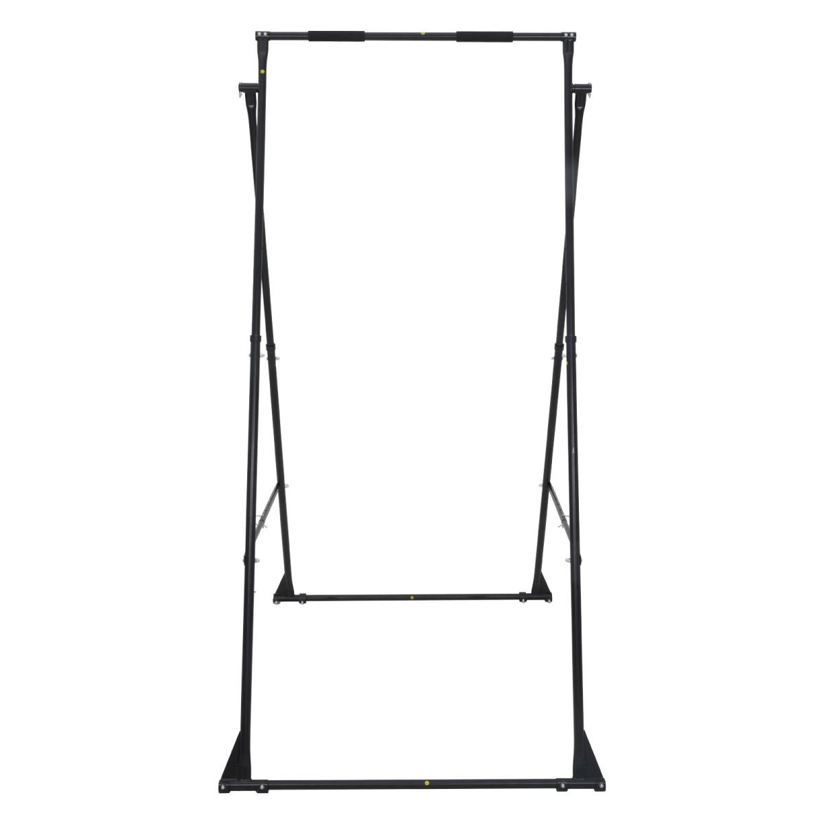 Yoga Stand Frame, Max 440.9 Lbs Load Swing Stand, Triangular Structure Yoga Aerial Rig, Aerial Silk Stands With EVA Foam, 4-Level Horizontal & 6-Level Vertical Adjustment, Multi-Functional