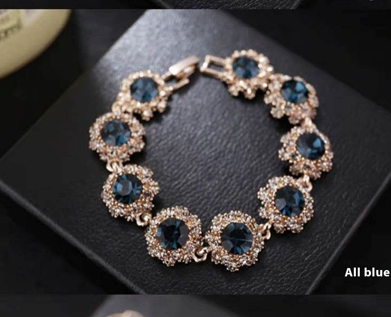 Super Flash Rhinestone Vintage Bracelet Women's Korean