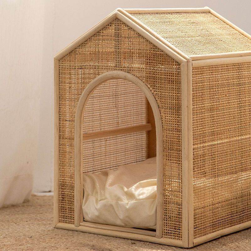 Woven Rattan Cat Bed And Cat House For Summer Ventilation Pet Nest