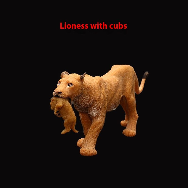 Solid Simulation Wild Animal Model Toys Ornaments