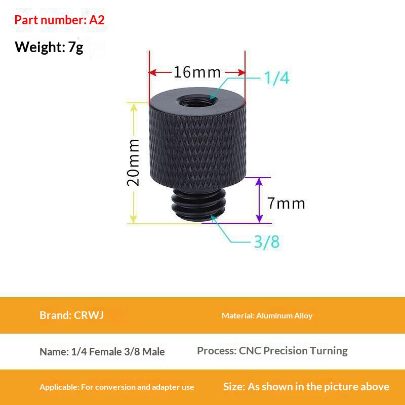 14 To 38 Camera Screw M4 M5 M8 M10 M12 Aluminum Tripod Head Photography Equipment Accessories