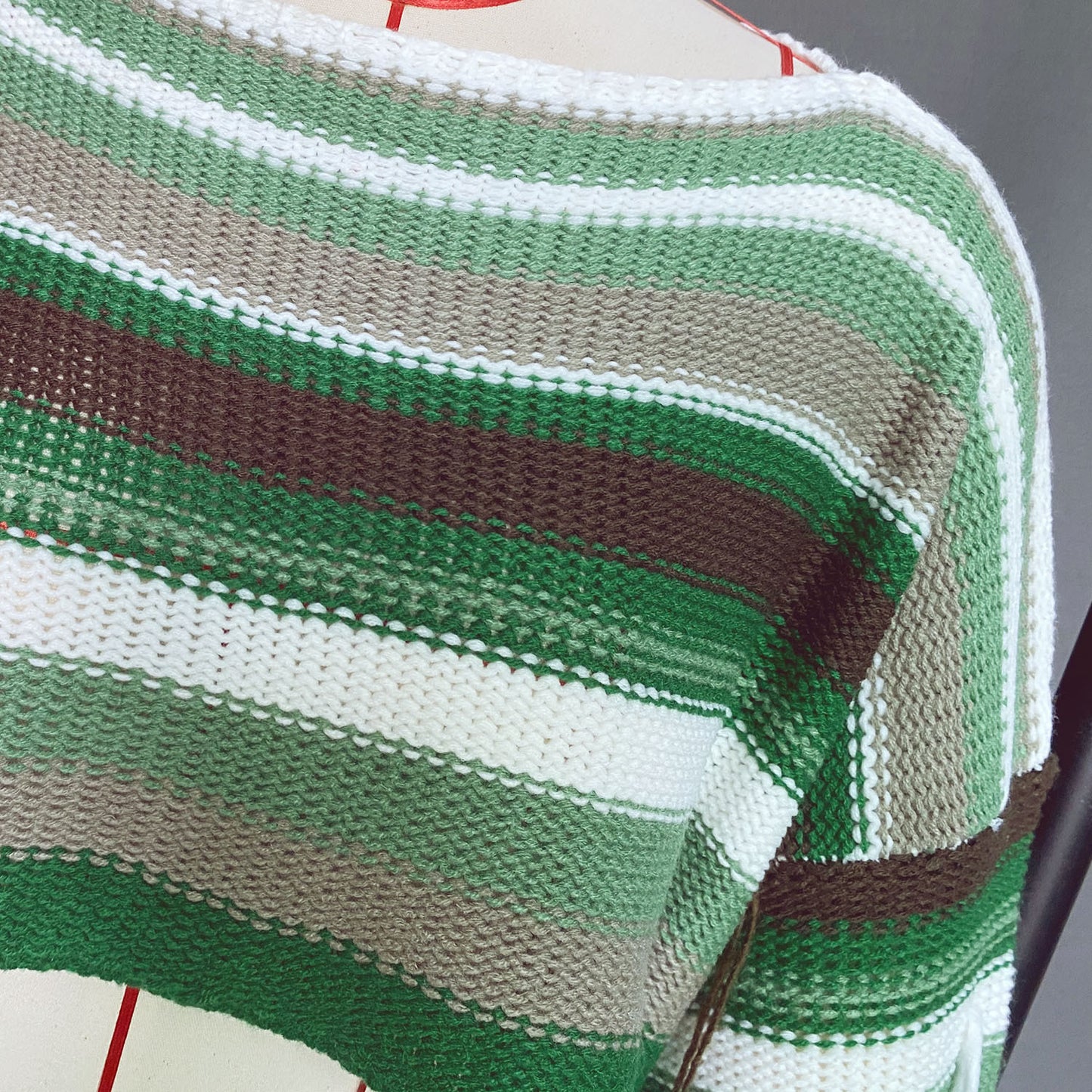 Best Selling Women's Clothes Rainbow Tassel Vacation Style Loose Sweater