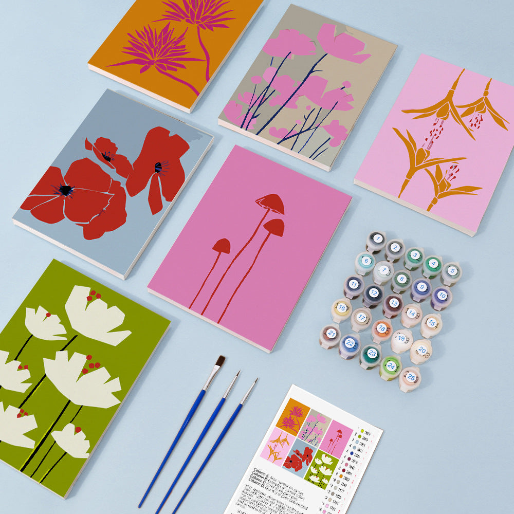 New Small Painting Set Foreign Trade Popular Style Landscape Flower Hand-painted Diy Digital Oil Painting Amazon FBA Global Hair