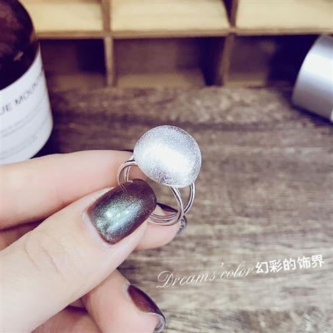 1pcs 999 Sterling Silver Sphere Statement Ring, Sleek Modern Style, Ideal For Birthdays & Minimalist Jewelry Gifts