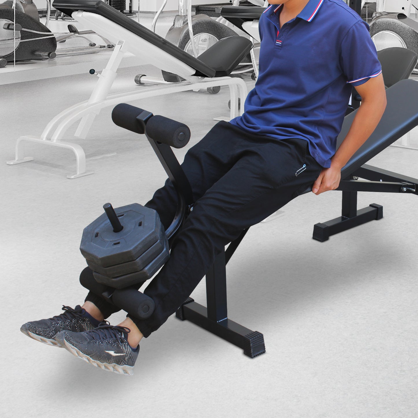 Olympic Weight Bench, Bench Press Set With Squat Rack And Bench For Home Gym Full-Body Workout
