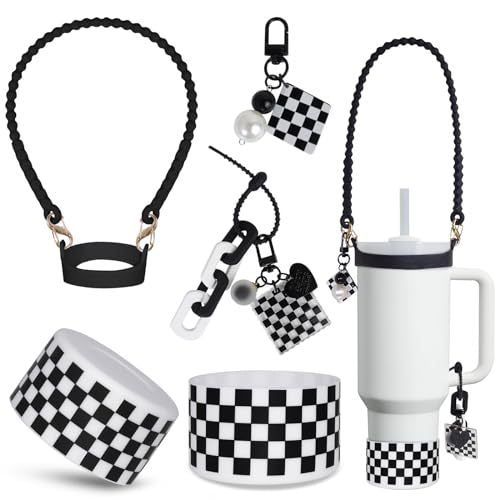 Water Bottle With Accessories Including A 3040-inch Handle And Straw