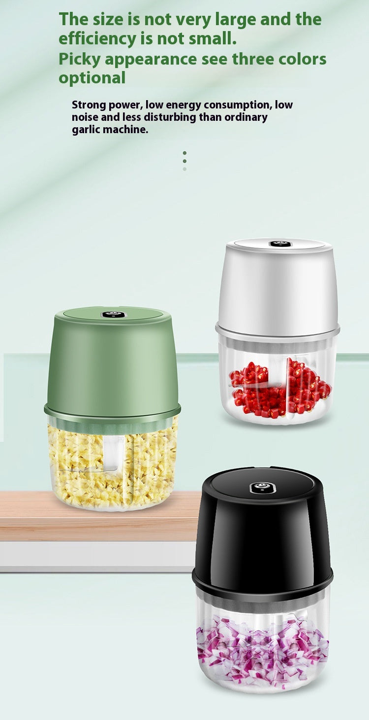 USB Rechargeable Electric Garlic Press Portable Wireless Food Chopper Mini Complementary Food Mixer Kitchen Gadgets