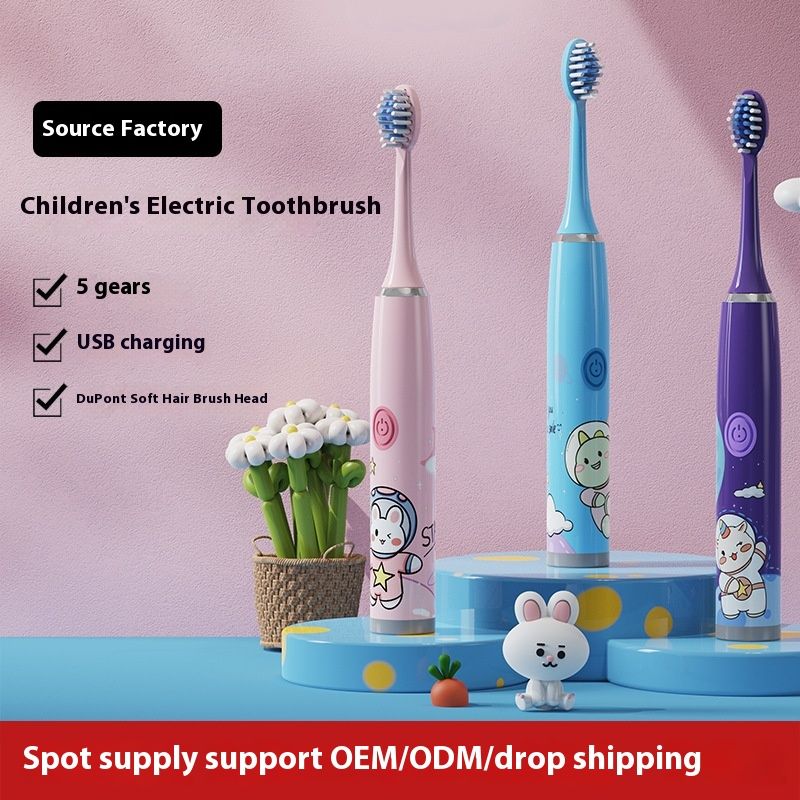 Electric Cartoon Soft Bristle Household Charging Waterproof Smart Gum Care Toothbrush