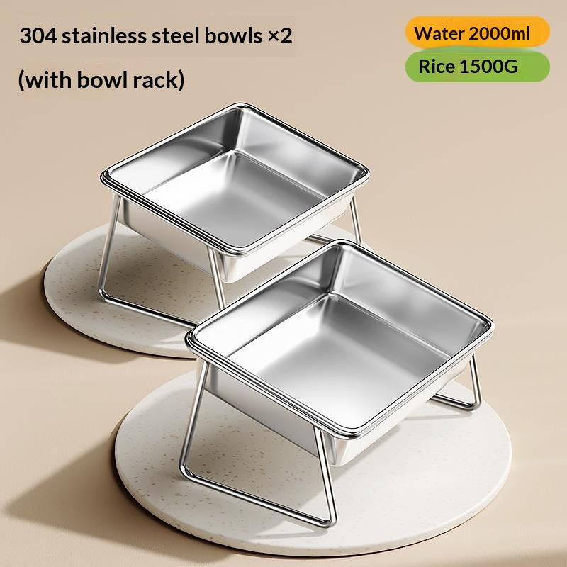 Dust-proof Dog Food And Water Bowl With Stand