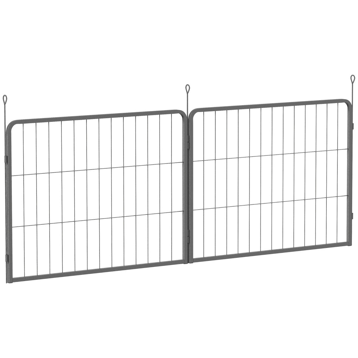 PawHut 2 Piece Dog Pen Expansion Pack For 60cm High Pet Playpen With 3 Stakes, For Small Dogs