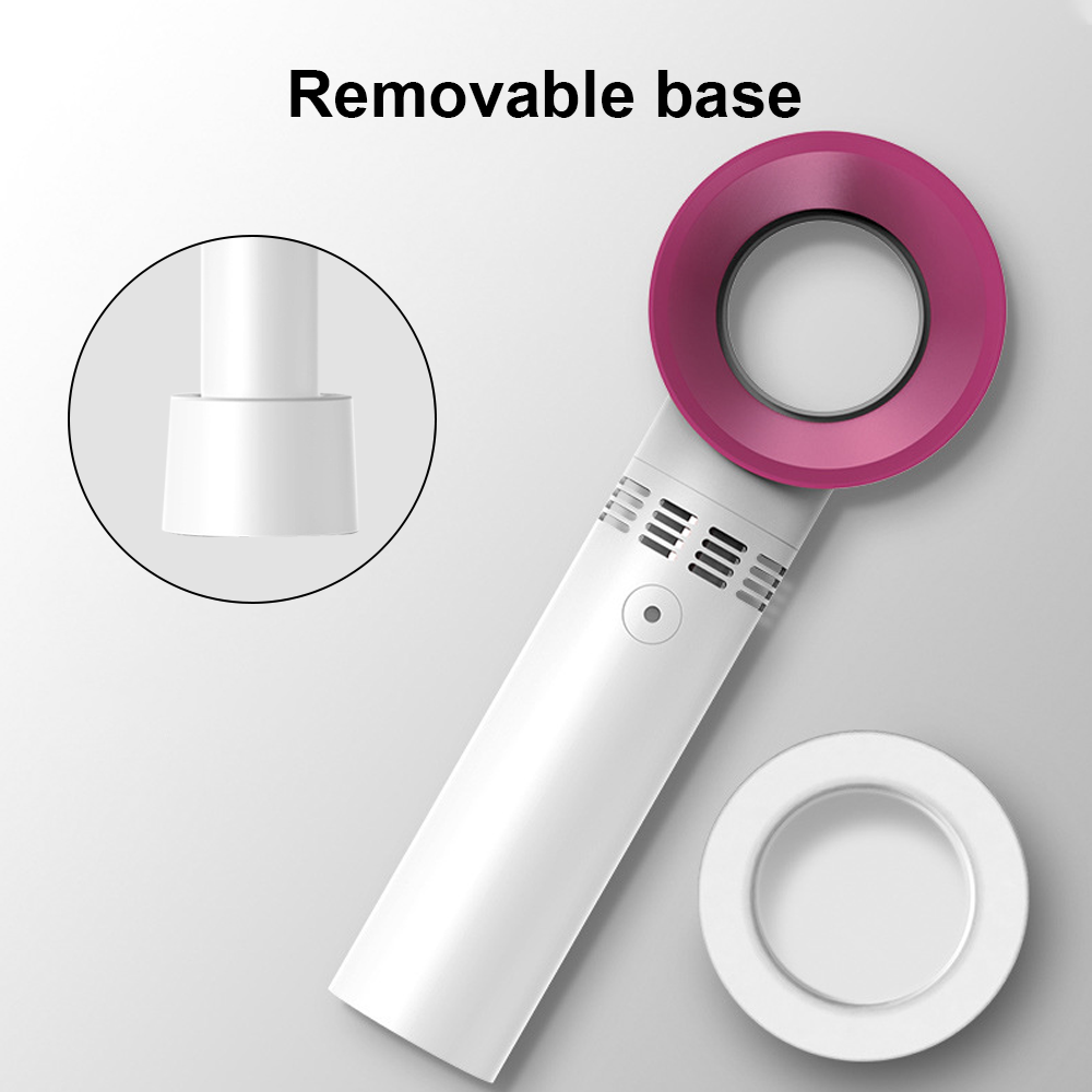 Portable Mini Hand-held Small Folding Desk Fan Cooler Cooling USB Rechargeable---white