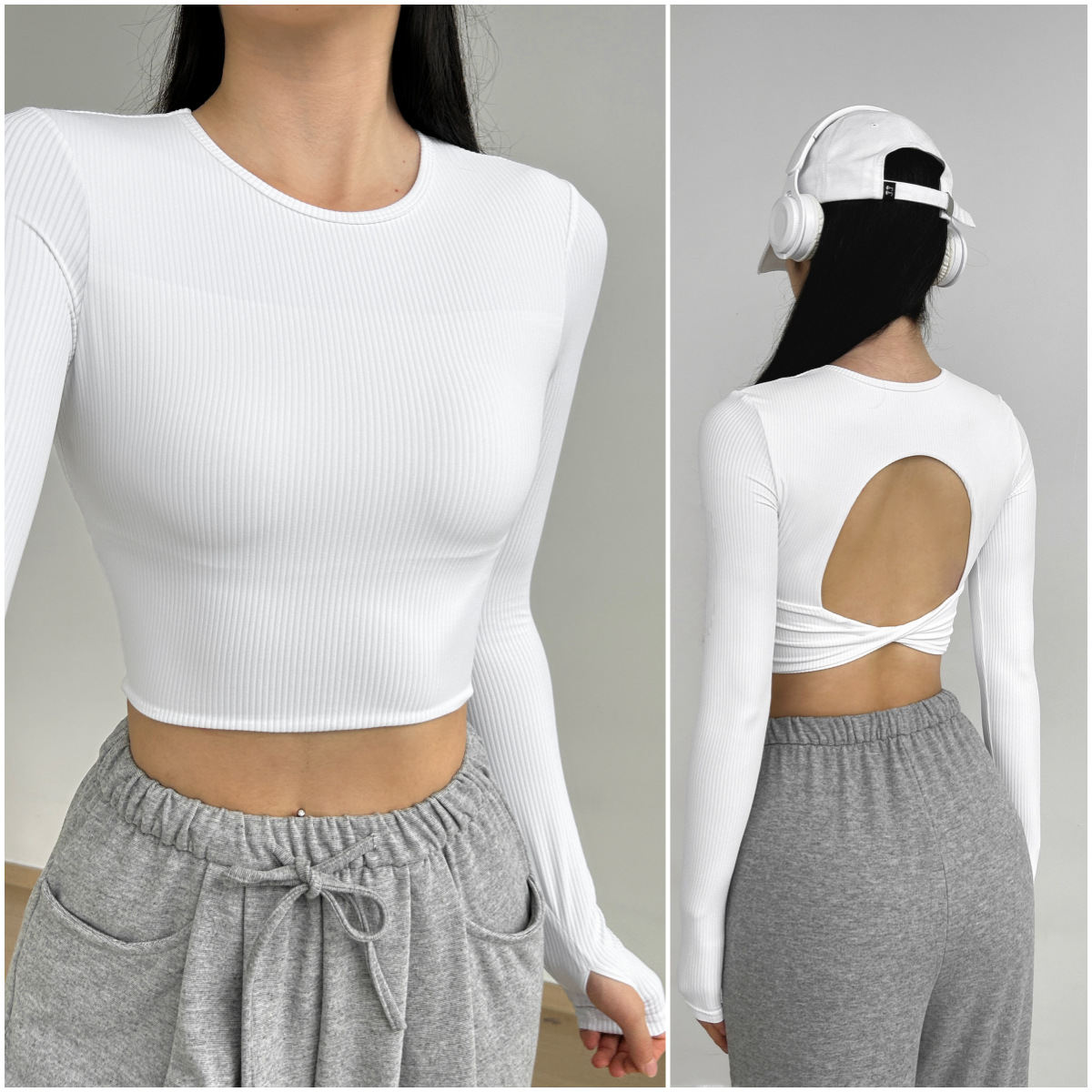 Thread With Chest Pad Quick-drying Yoga Pilates Long Sleeve