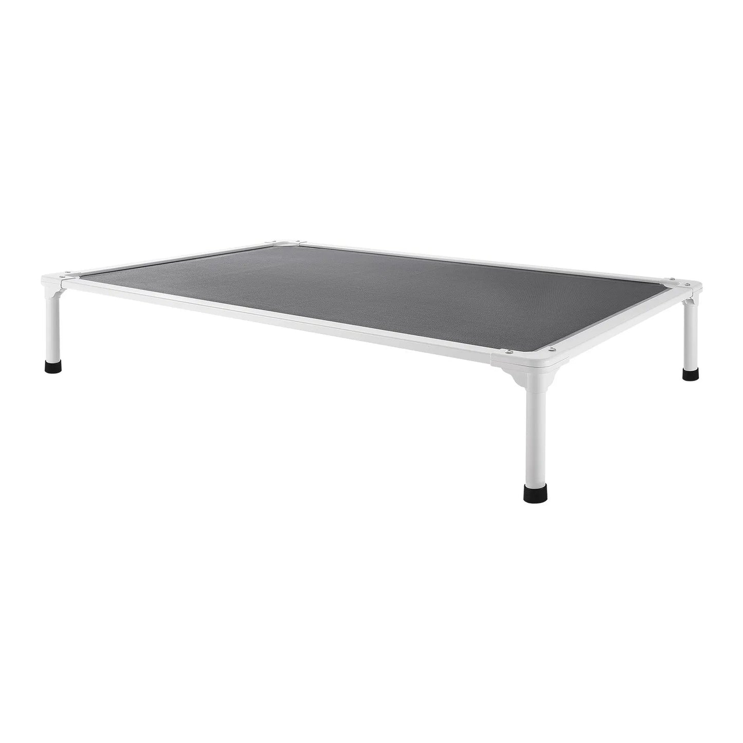Elevated Dog Bed For Large Dogs XL, Raised Dog Bed Cot With Aluminum Frame, Breathable Textilene Mesh Dog Bed, Indoor & Outdoor Cooling Dog Bed With Washable Pillow, Heavy Duty Portable Pet Cot, Grey