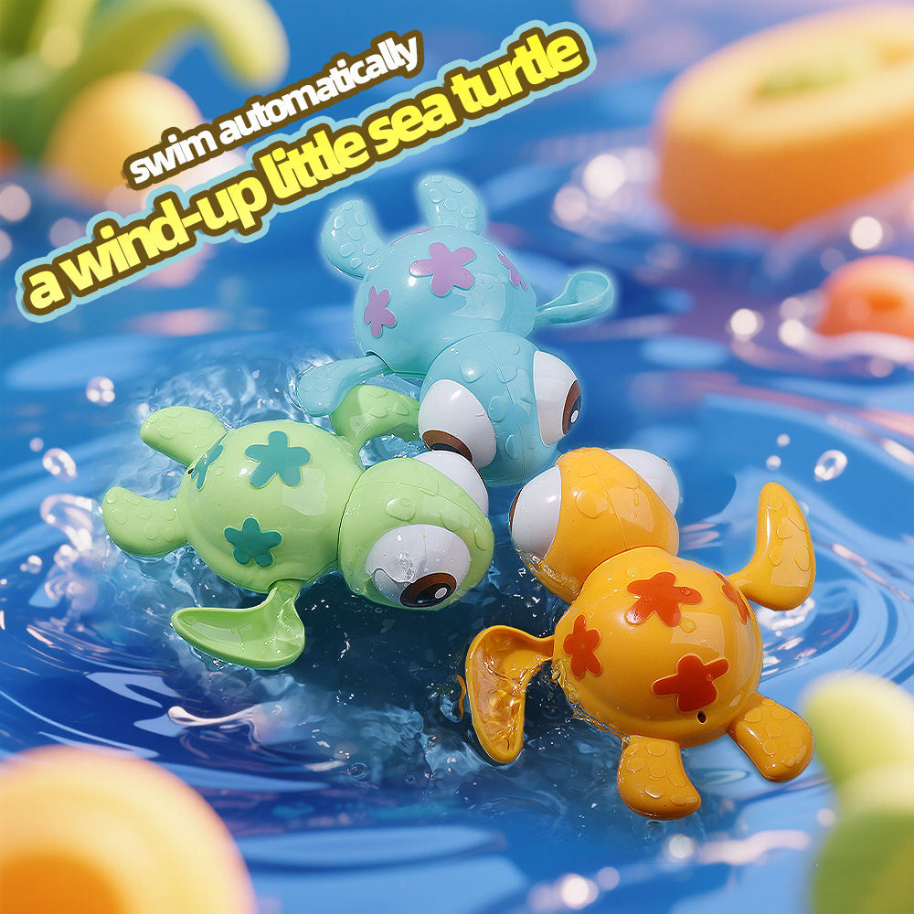 Lively Small Sea Turtle Wind-up Spring Class Bath And Water Toys