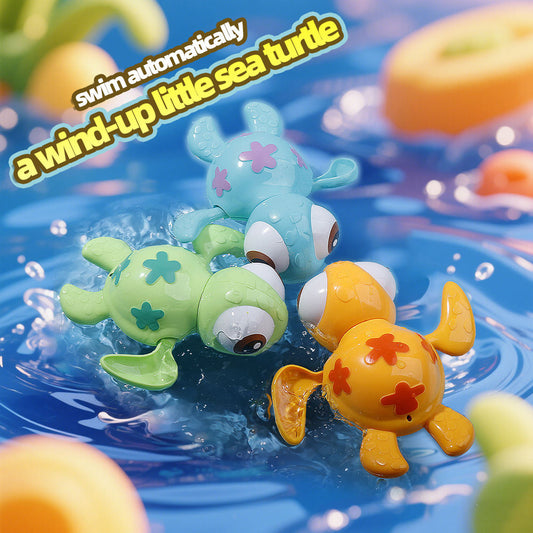 Lively Small Sea Turtle Wind-up Spring Class Bath And Water Toys