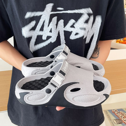 Mens Soft-Soled Non-Slip Foot-Massage Dual-Wear Sports Sandals