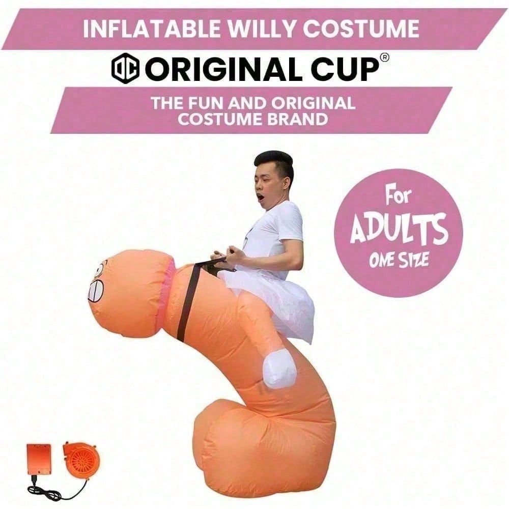 Perfect Valentine Gift Inflatable Costume For Adults With Pump Hilarious Blow Up Halloween Party Outfit, Group Costumes For Bachelorette Birthday Sporting Events, One Size Fits Most