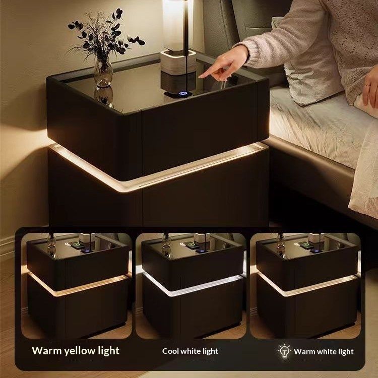 Smart Bedside Table Light Luxury Modern Bedside Table