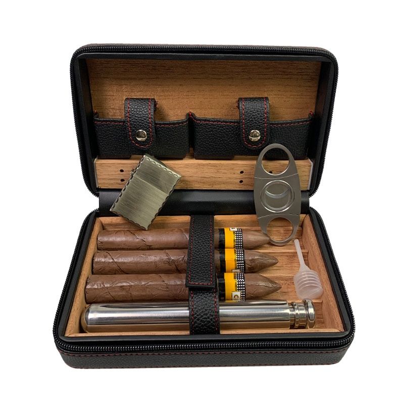 Leather Storage Bag Goya Cigar Set